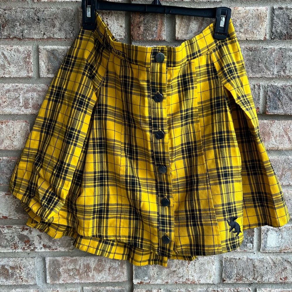 🍒💣 Hufflepuff plaid Harry Potter inspired mini skirt